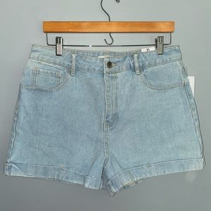 pacsun light wash mom shorts